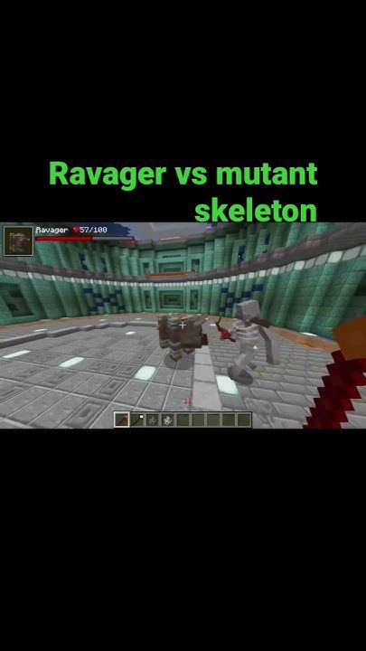 Ravager Vs Mutant Skeleton Minecraft Mob Battle Minecraft Mods