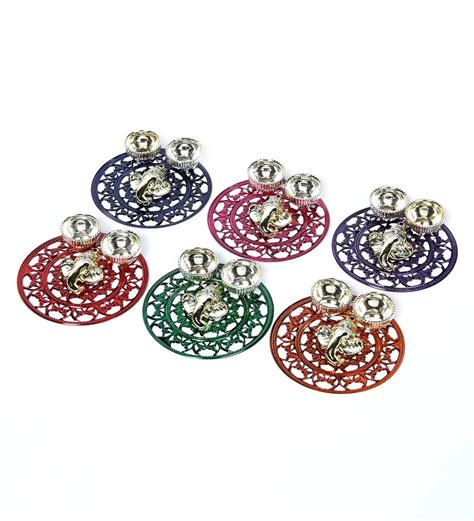 Buy Itiha Metal Ganesh Haldi Kumkum Holders Set Of Multicolour