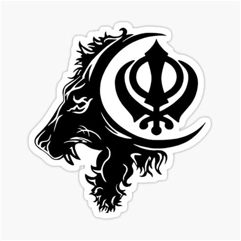 Lion Khanda Sher Sikh Sticker For Sale By SIPAHI UK Redbubble