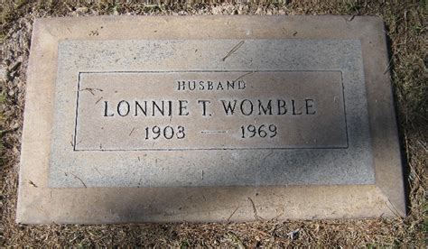 Lonnie Thomas Womble Find A Grave Memorial