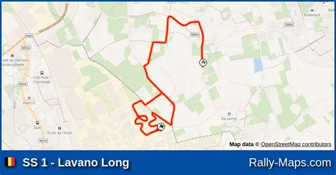 SS 1 Lavano Long Stage Map 6 Uren Van Kortrijk 2023 Rally Maps