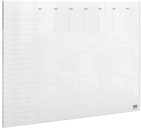 Nobo Transparent Acrylic Mini Whiteboard Weekly Planner A Office