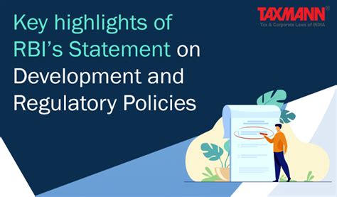 Key Highlights Of Rbis Statement On Development And Regulatory Policies