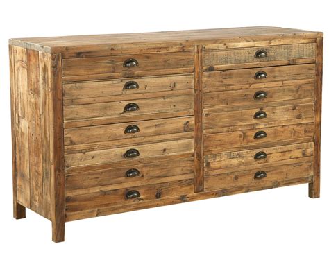 Apothecary Reclaimed Wood 8 Drawer Dresser | Zin Home