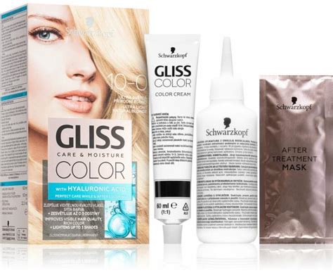 Schwarzkopf Gliss Color перманентната боя за коса цвят 10 0 Ultra Light Natural Blonde Бои за