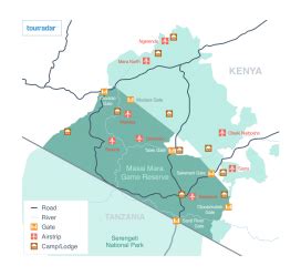 Masai Mara Maps: Location, Migration & Road Map - TourRadar