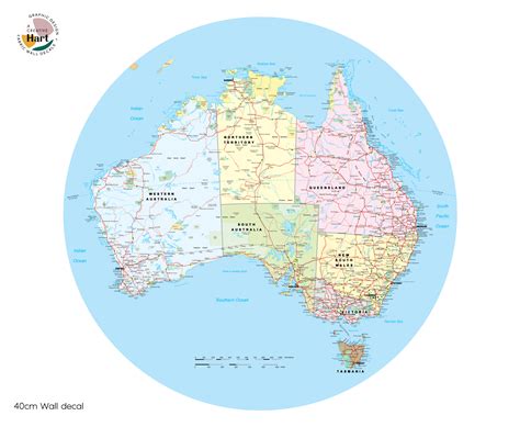 Australia Road Trip Map - Fabric Wall Decal Sticker | A Creative Hart