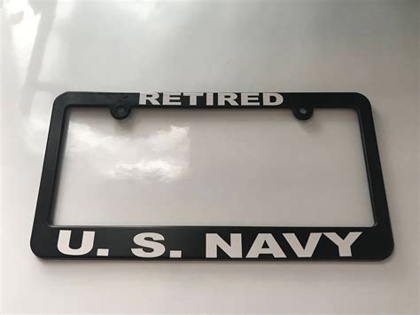 Retired US Navy License Plate Frame - Etsy