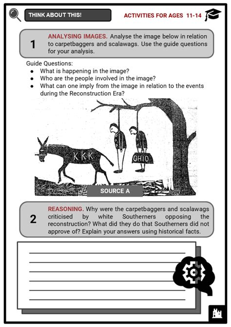 Carpetbaggers And Scalawags In The Reconstruction Facts And Worksheets