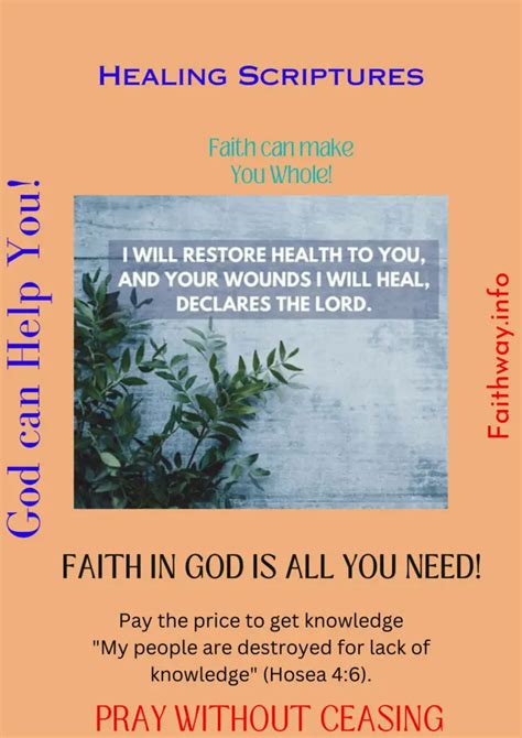 Healing Scriptures in the Old Testament: 22 Kjv Bible Verses - Faith Way