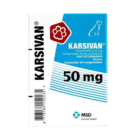 Karsivan 50 Mg Por 60 Comprimidos Posta Veterinaria PM