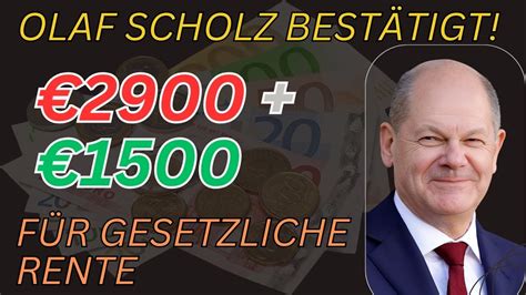 Erhöhung der deutschen Renten erklärt 2 900 monatlich 1 500