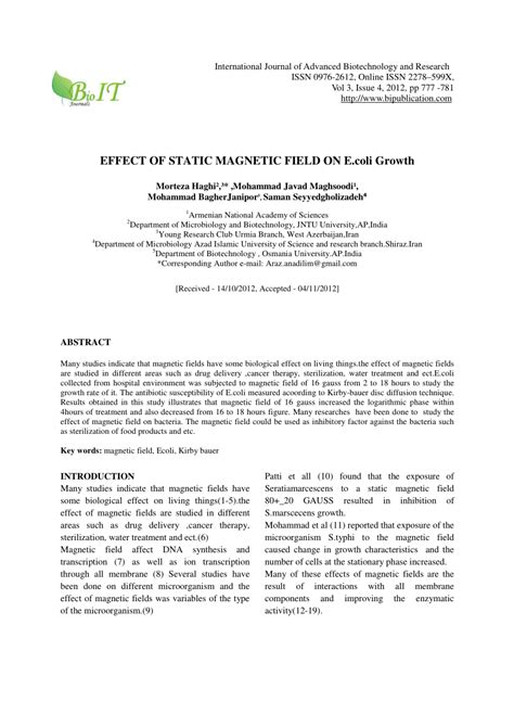 Pdf Effect Of Static Magnetic Field On Li Growth