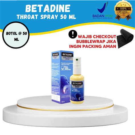 Jual BETADINE THROAT SPRAY ANTISEPTIK SEMPROT RONGGA MULUT 50 ML