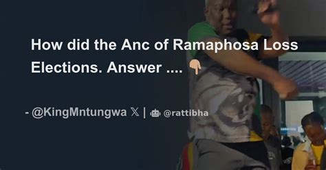 How did the Anc of Ramaphosa Loss Elections Answer المسلسل