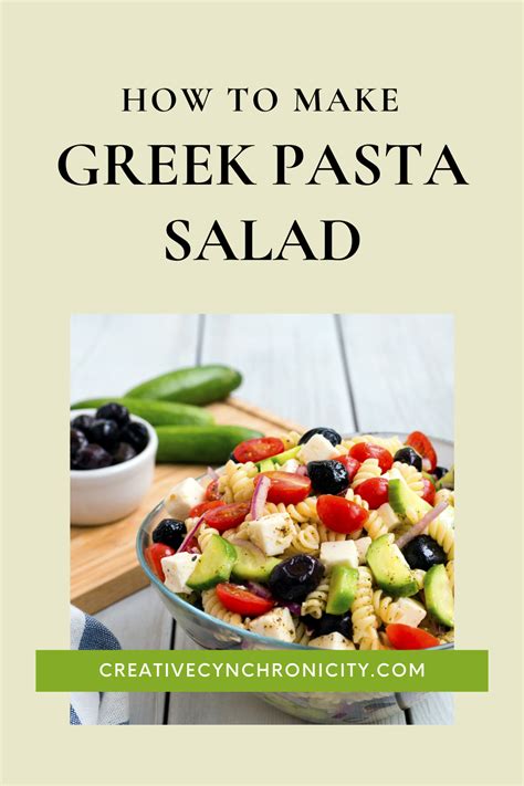 Greek Pasta Salad Recipe Creative Cynchronicity