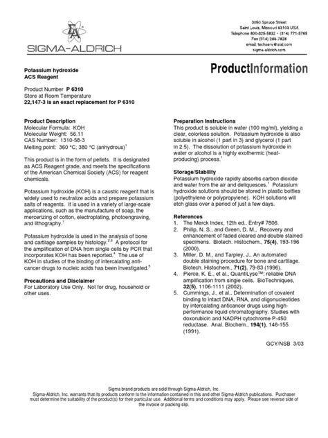 Msds | PDF | Hydroxide | Chemical Substances