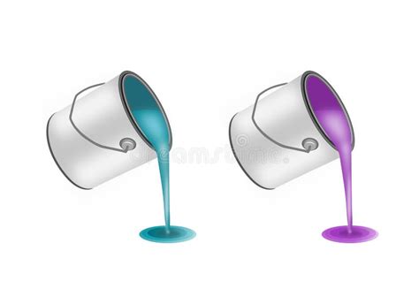 Paint can pouring out stock illustration. Illustration of spill - 14461620