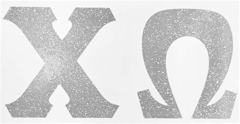 Buy Chi Omega Sorority Silver Glitter Letter Sticker Decal Greek 2