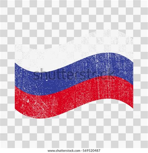 Grunge Russia Flag Russian Flag Distress Stock Vector Royalty Free