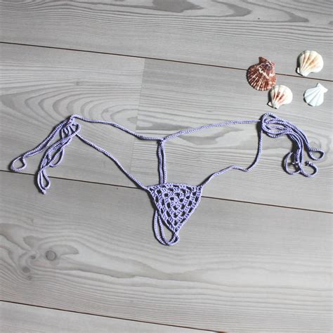 Extreme Micro Bikini String Badpak Micro Bikini Zie Door Etsy