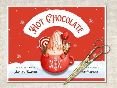 Hot Chocolate Bar For Christmas Party Hot Chocolate Sign Christmas Cocoa Hot Chocolate Bar