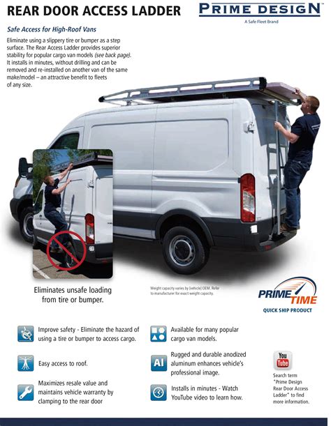 Prime Design Roof Ladder Aal Ford Transit Roof High Roof