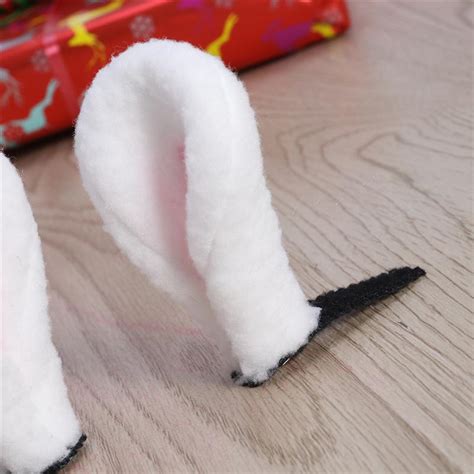 1 paire de pinces à cheveux oreilles de lapin duveteux épingles à