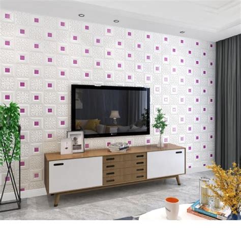 Jual Wallpaper Dinding Foam Timbul D Bata Putih Ukuran X