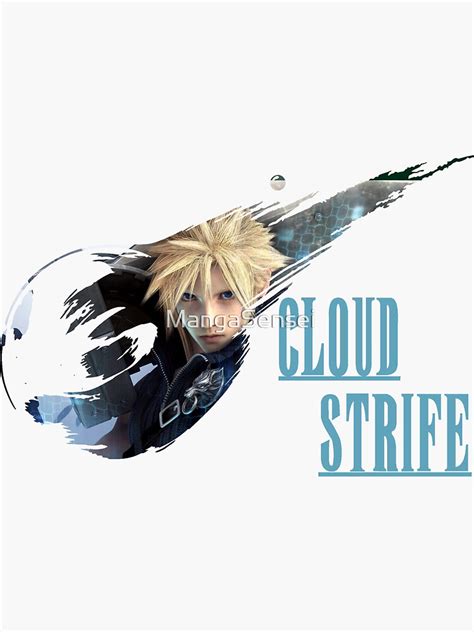 Cloud Strife Sticker By Mangasensei Redbubble