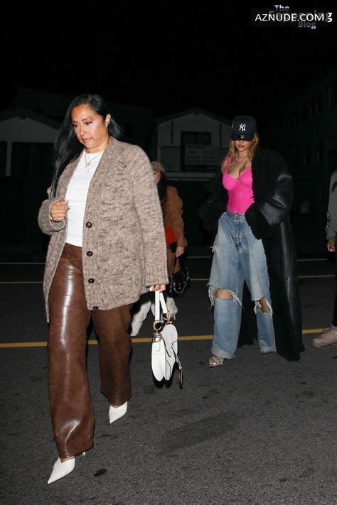 Rihanna Sexy Seen Wearing A Hot Corset Top At Giorgio Baldi In Santa Monica AZNude