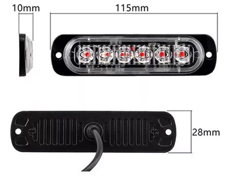 Par Lateral Faro Led Barra Estrobo Patrulla Funci N Moto Env O Gratis