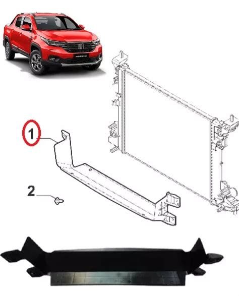 Defletor Convergedor Inferior Radiador Fiat Nova Strada 1 3 2021