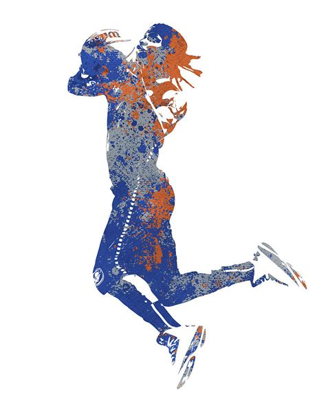 New York Shadow Basketball Art 1 Mixed Media by Joe Hamilton - Pixels