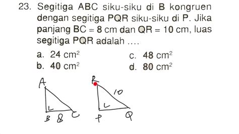 Diketahui Segitiga Abc Siku Siku Di B Dengan Ac Cm Dan Besar Sudut My