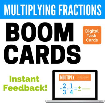 Multiplying Fractions Boom Cards Digital Activity With Negatives