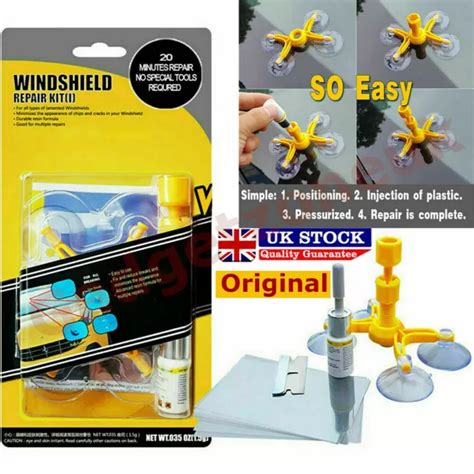 Windshield Repair Kit Fix Glass Chip Crack Car Windscreen Wind Screen