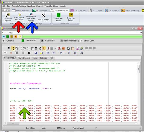 C Array To Image Bitmap2LCD Software Tool Blog About GLCD Displays