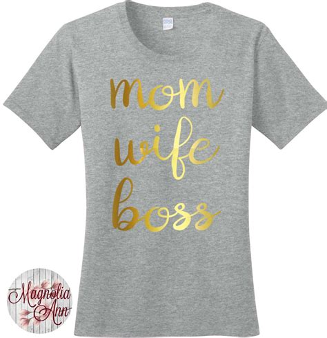 Mom Wife Boss Women S Graphic T Shirt In Different Etsy