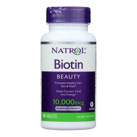 Natrol Biotin - 10000 mcg - 100 Tablets, Case of 1 - 100 TAB each - Kroger