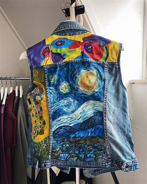 Customizing My Old Jacket Rorismula On Instagram Starry Night By Van