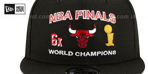 Chicago Bulls FINALS CHAMPIONS SNAPBACK Black Hat by New Era