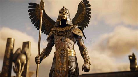 Horus the Egyptian God of the Sky and Kingship Stock Illustration ...