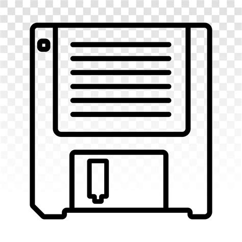 Diskette Or Floppy Disk Line Art Icon For Apps And Websites