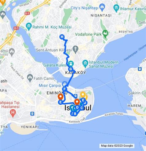 One day in Istanbul - Google My Maps