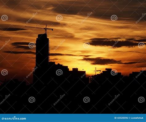 Edmonton Skyline and Sunset Stock Photo - Image of skyline, yellow ...