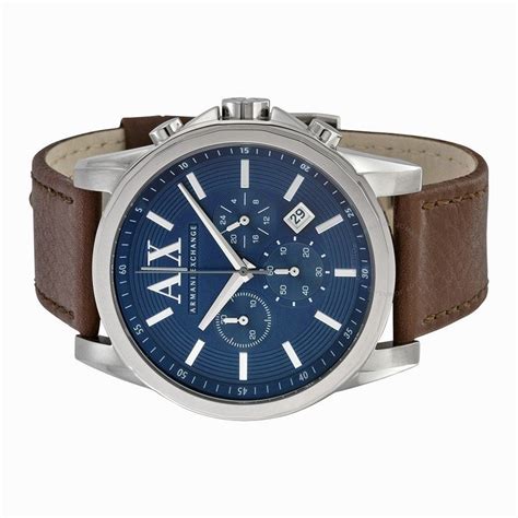 Reloj Armani Exchange Caballero Ax2501 Piel Café Azul Crono Meses