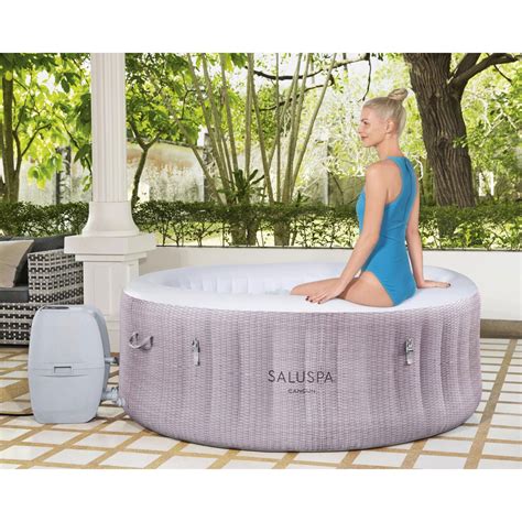 Bestway Cancun SaluSpa 4 Person Inflatable Round Hot Tub With 120 AirJets Bigbigmart