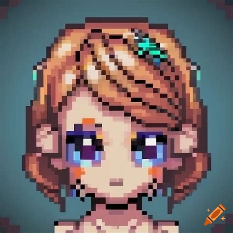 32x32 Highly Detailed Eyes And Face Chibi Closeup Pixel Art On Craiyon