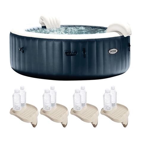 Intex Purespa Plus Portable Inflatable Hot Tub X W Cup Holders Trays Protoolhome